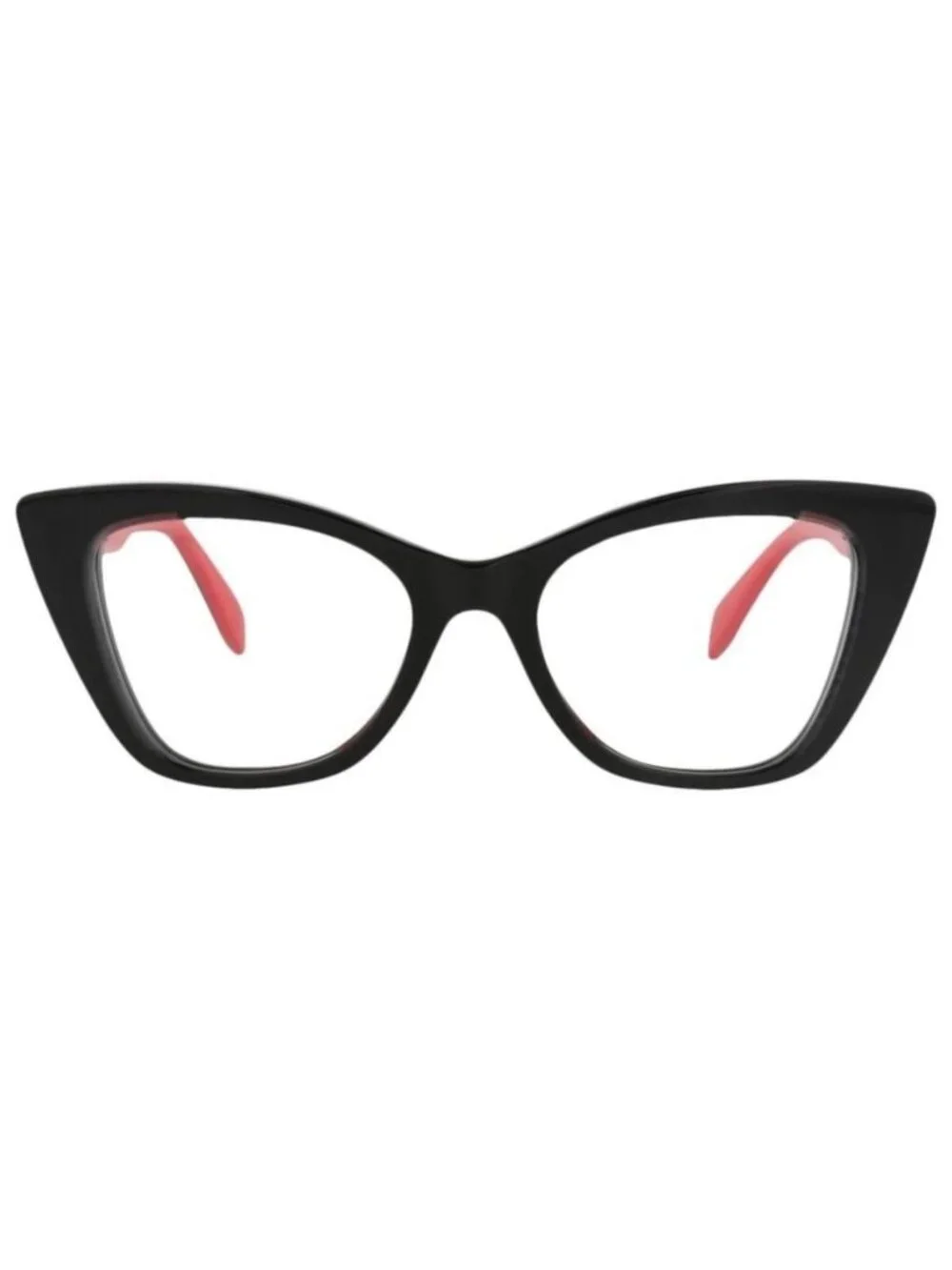 New Alexander McQueen Womens Cat Eye Black Black Transparent Fashion Designer Ey